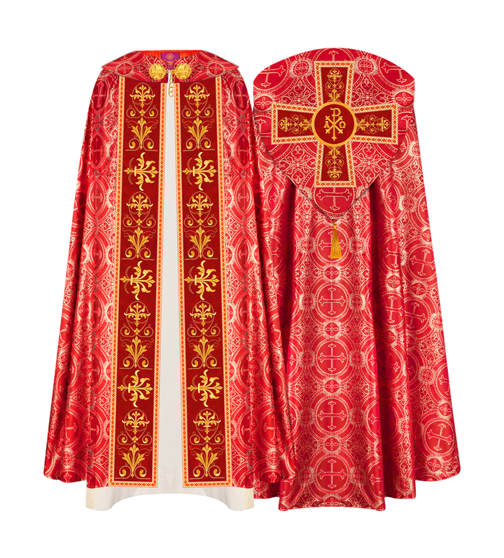 GOTHIC COPE VESTMENTS WITH COLOUR TRIMS