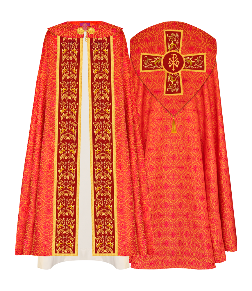 GOTHIC COPE EXECUTED WITH EMBROIDERED ORPHREY