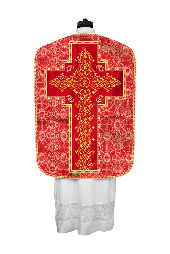 Roman Chasuble Vestments Adorned with Trims