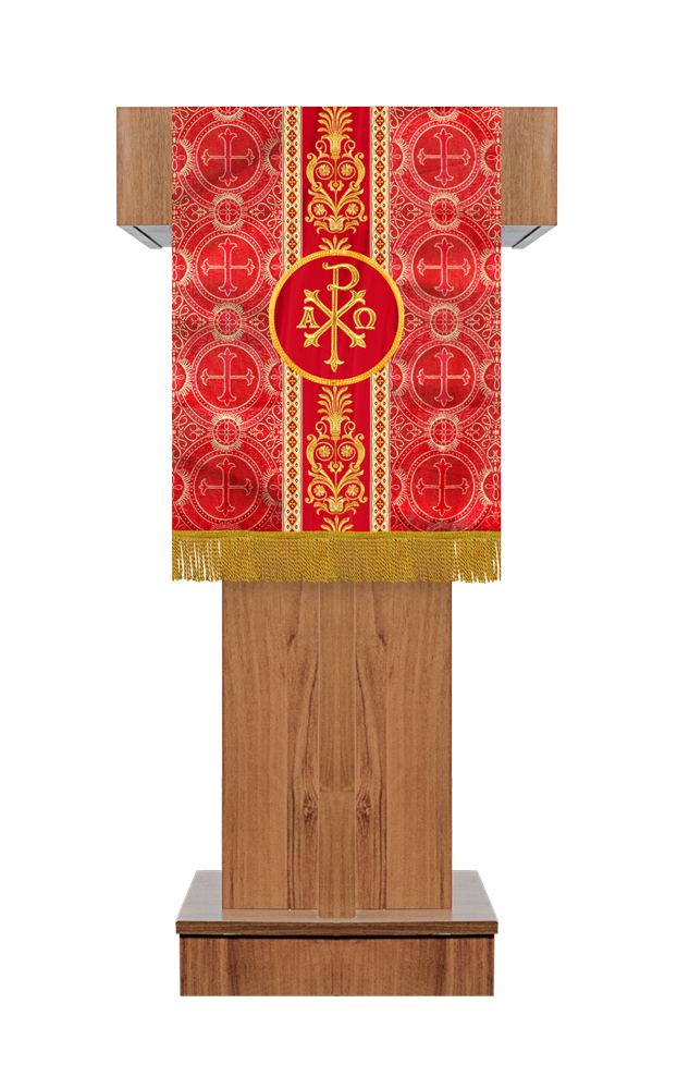 Pulpit/Lectern with Litugical Motif and Embroidery trims