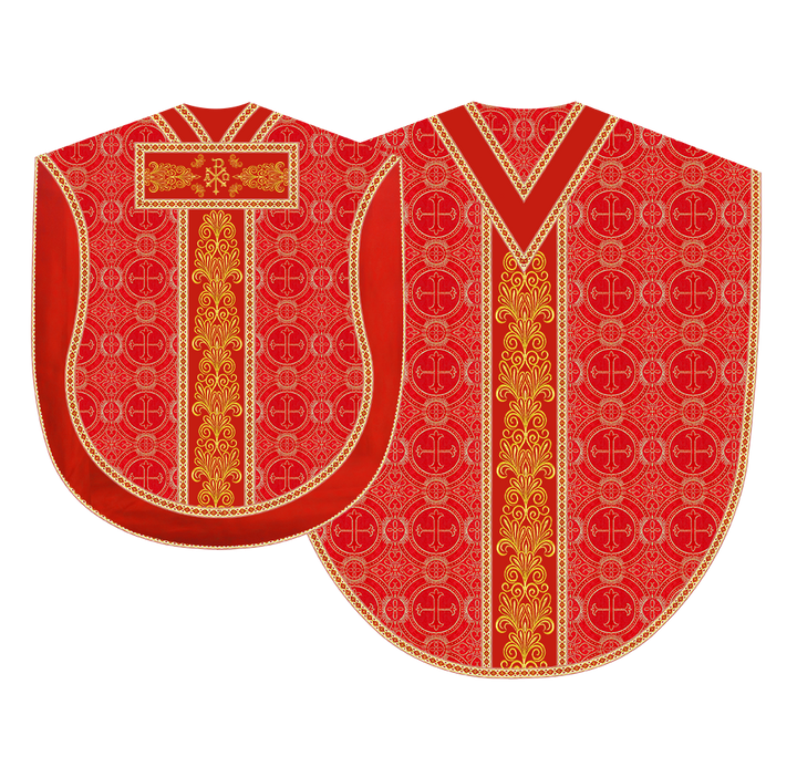 SPIRITUAL BORROMEAN CHASUBLE WITH Y TYPE ORPHREY AND TRIMS