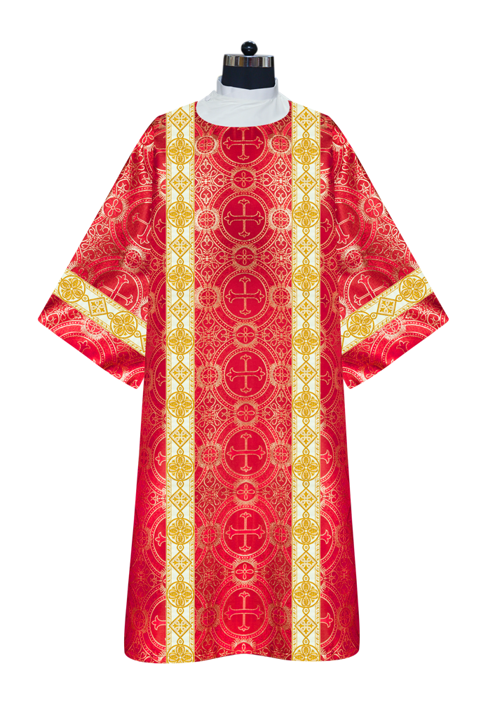 Deacon Dalmatic Vestments with white diamond lace