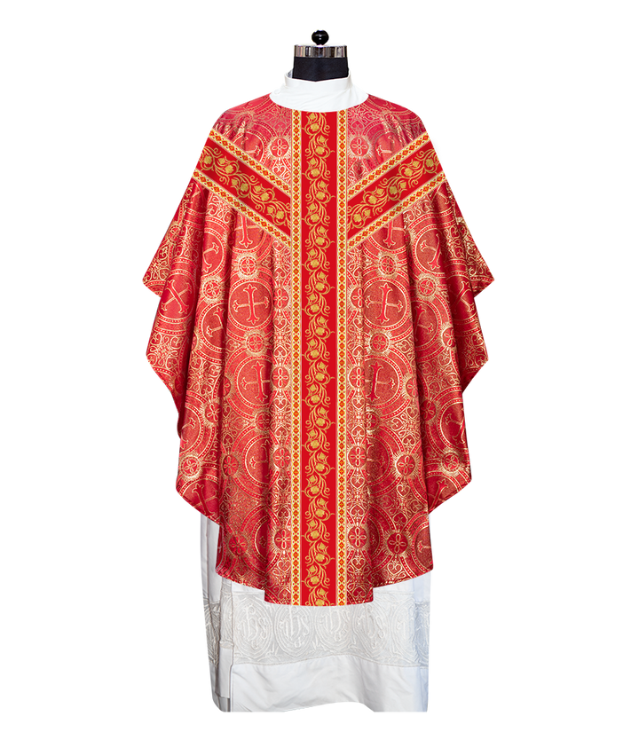 EMBROIDERED GOTHIC CHASUBLE ADORNED WITH GRAPES DESIGN