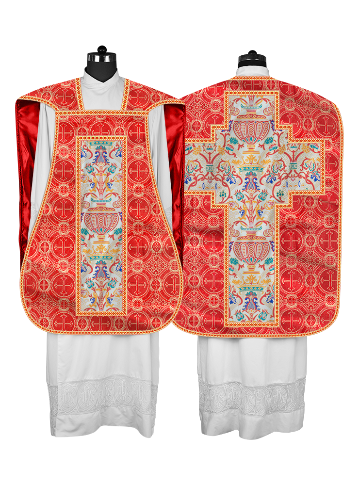 Coronation Tapestry Roman Chasuble with Braided Trims
