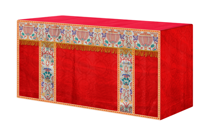 CORONATION TAPESTRY ALTAR CLOTH WITH TRIMS