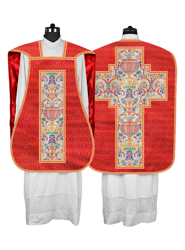 Coronation Tapestry Roman Chasuble with Braided Trims