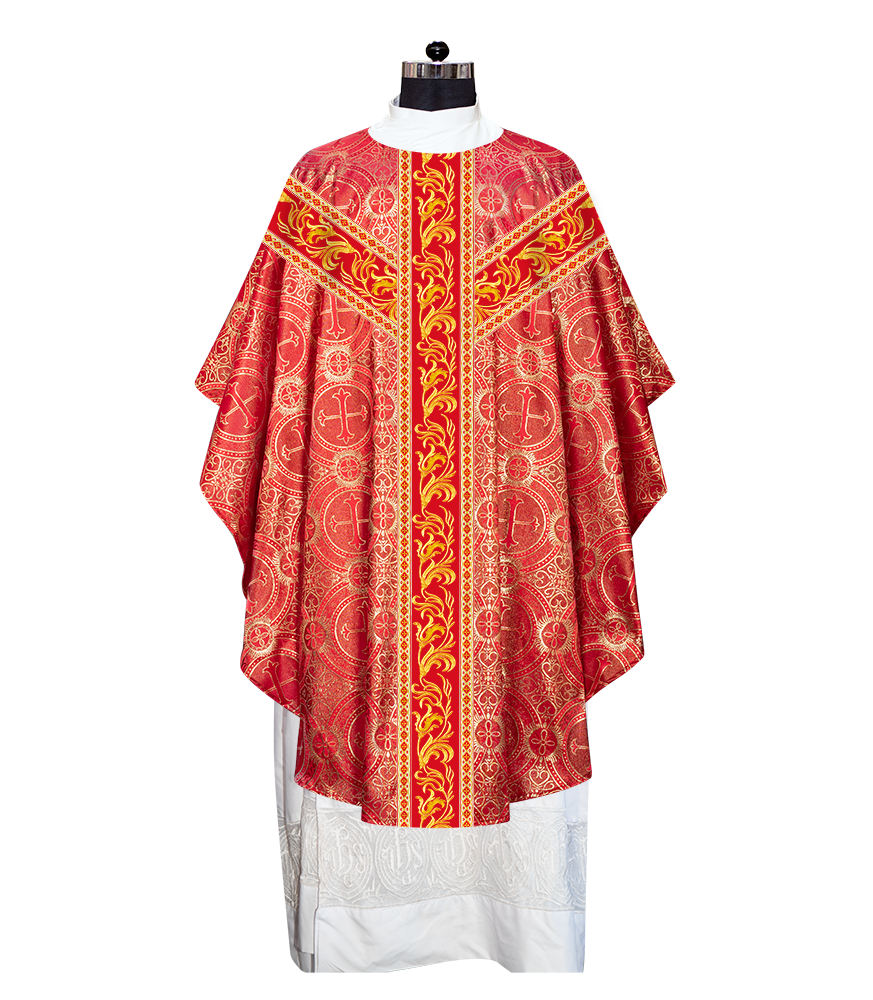 GOTHIC CHASUBLE VESTMENTS WITH ORNATE EMBROIDERY AND TRIMS