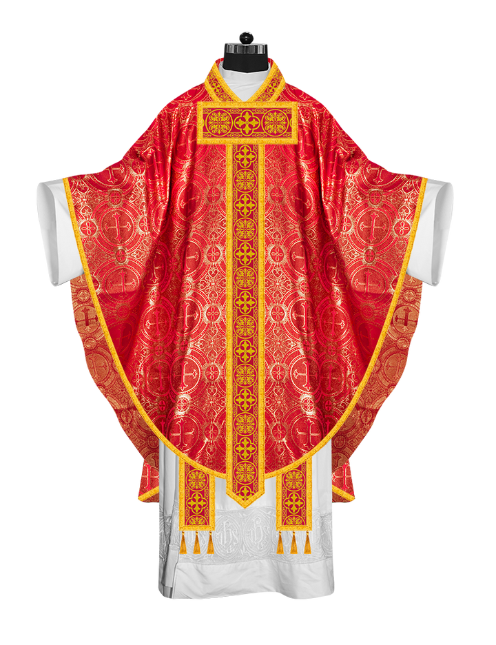 Gothic Chasuble Vestment with Woven Braided Trims