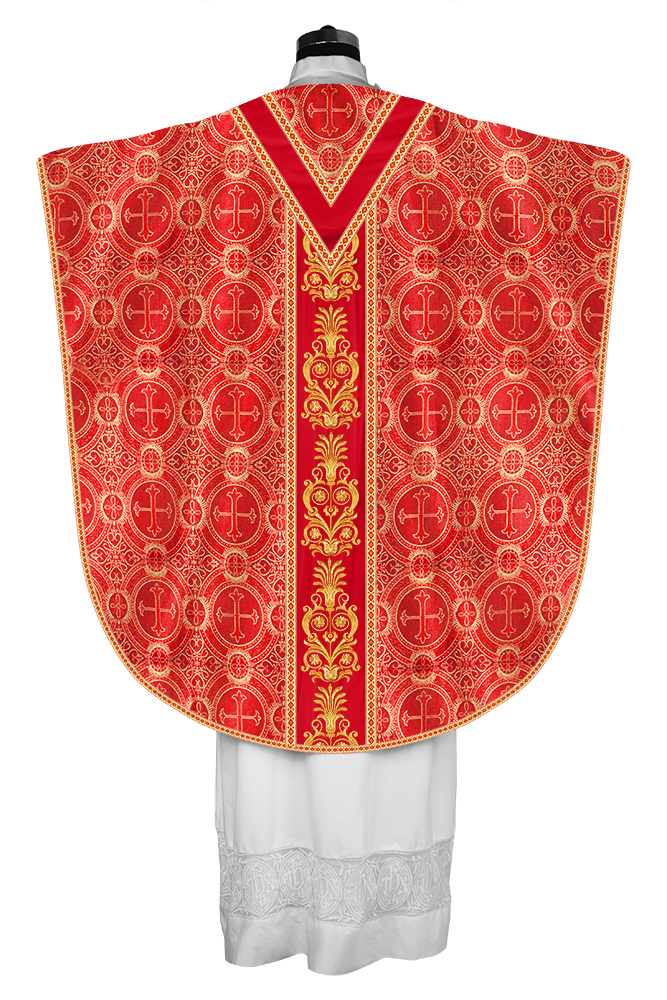 BORROMEAN CHASUBLE VESTMENT WITH DETAILED BRAIDS AND TRIMS