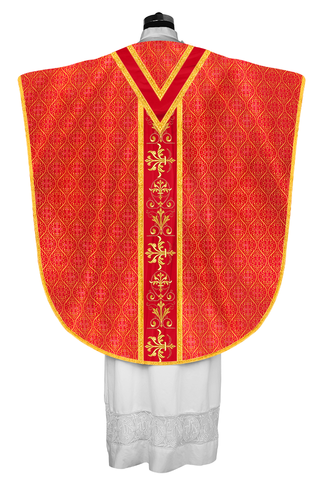 ST PHILIP NERI CHASUBLE WITH EMBROIDERED LACE