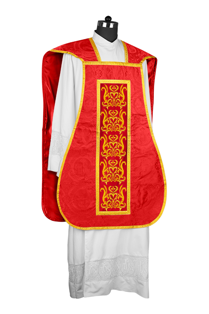 Fiddleback vestment with golden orphrey - Spiritus Collection