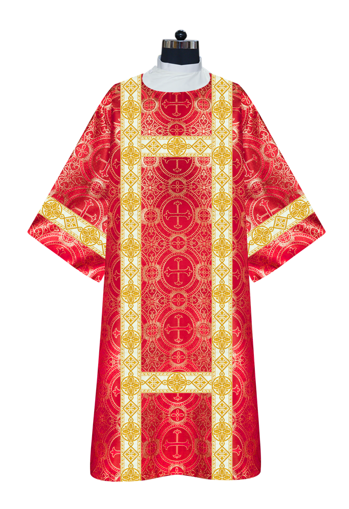 Deacon Dalmatic Vestments with white diamond lace