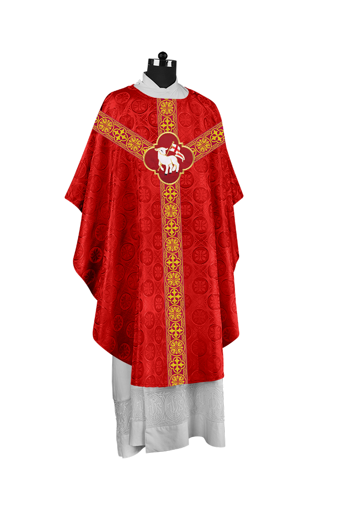 Gothic Chasuble Vestment with Exquisite Motif and Orphrey