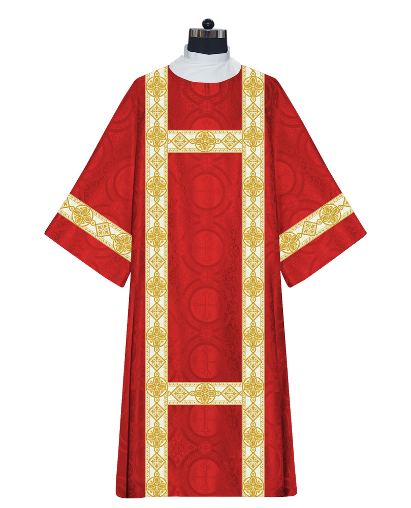 Deacon Dalmatic Vestments with white diamond lace