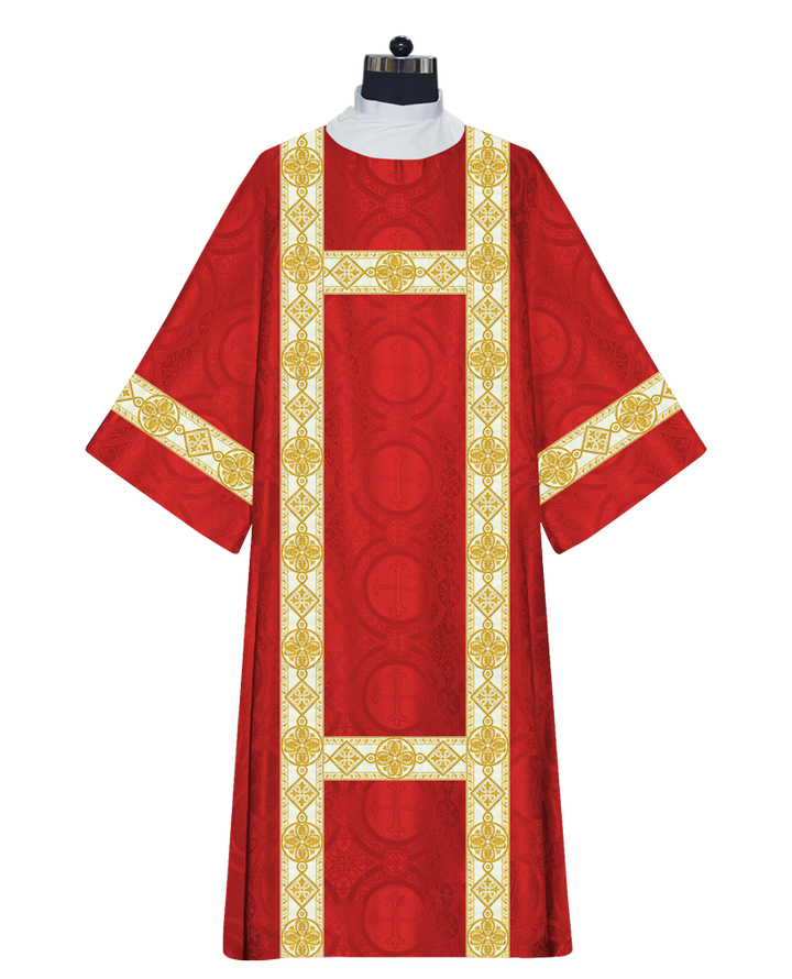 Deacon Dalmatic Vestments with white diamond lace