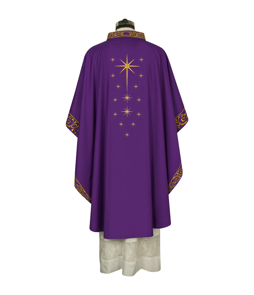 Advent Eucharistic Chasuble with Star of Bethlehem Design
