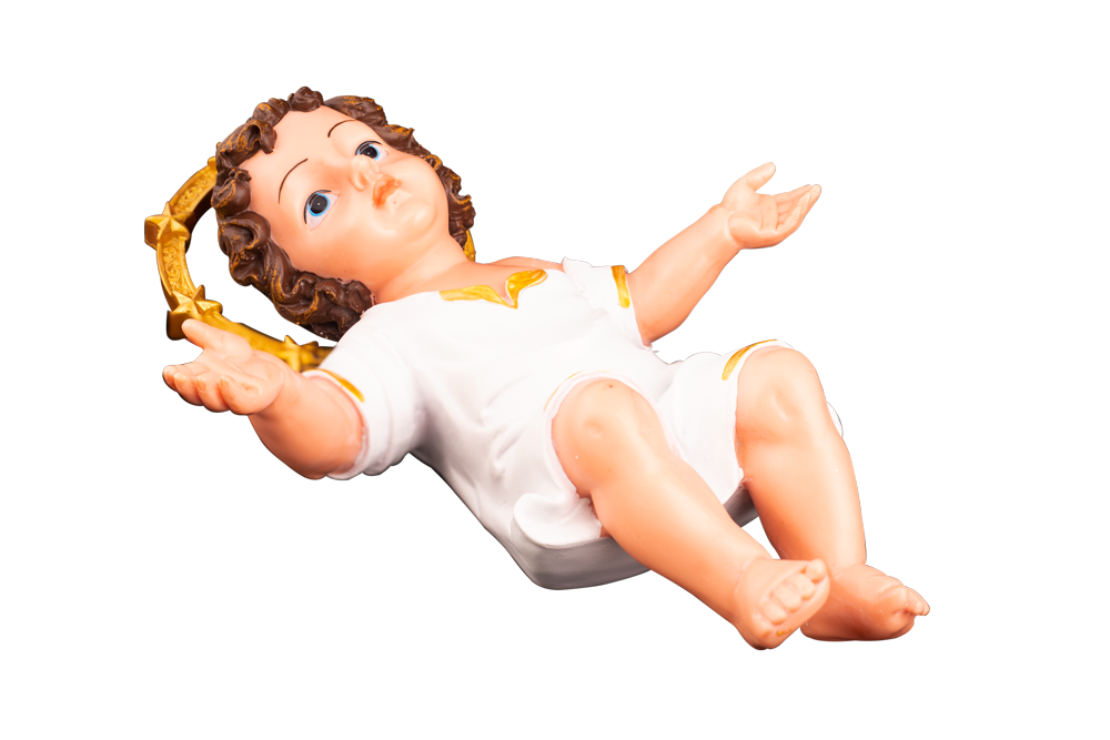 12" Infant Child Jesus with Golden Halo Statue
