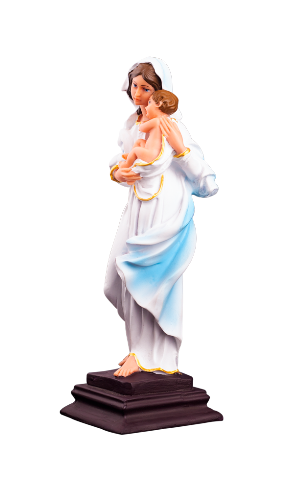 10" Mother Mary with Infant Jesus Statue