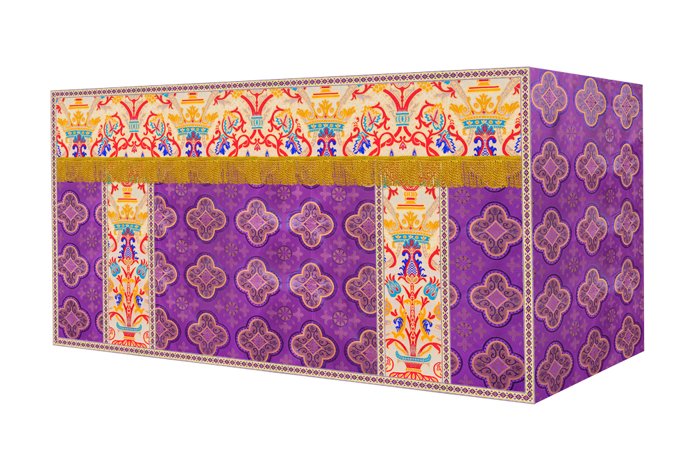 CORONATION TAPESTRY ALTAR CLOTH WITH TRIMS