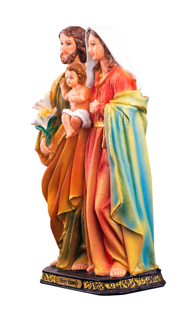 12" Holy Family Figurine with Joseph Holding Flowers