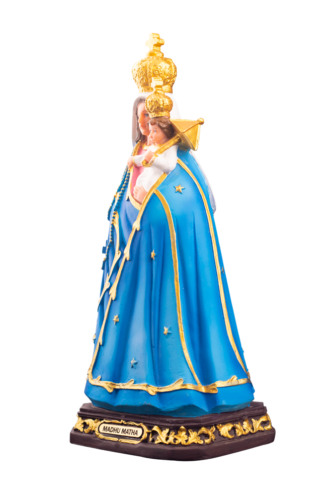 12" Holy Mother of Madhu and Child Jesus Statue