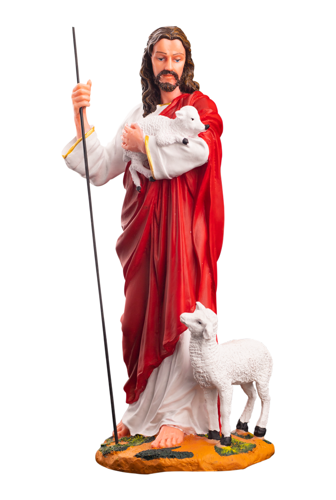 12" Jesus the Good Shepherd Statue