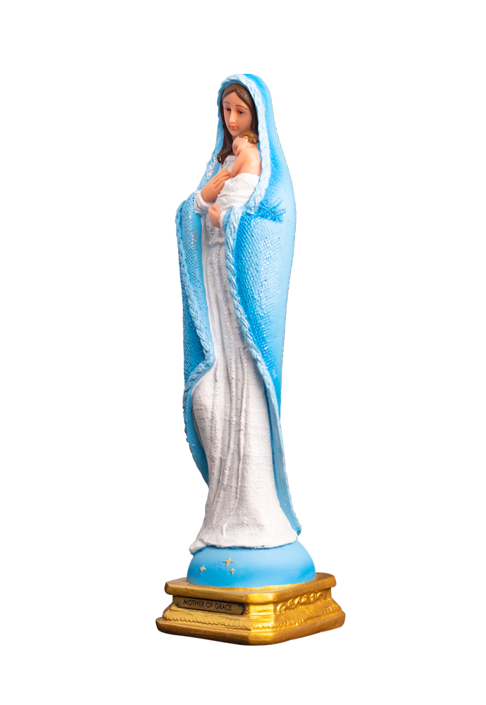 11" Mother of Grace with Infant Jesus Statue