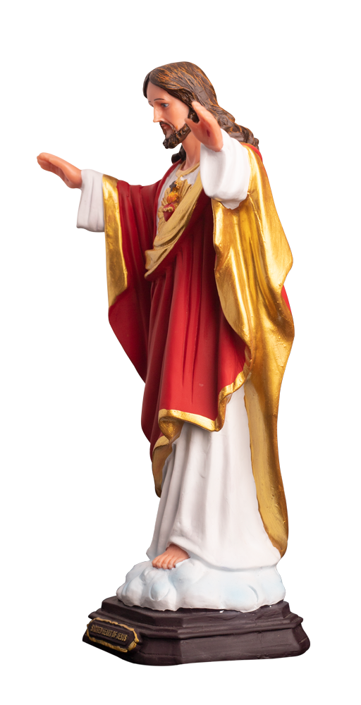 12" Holy Jesus with Sacred Heart Statue