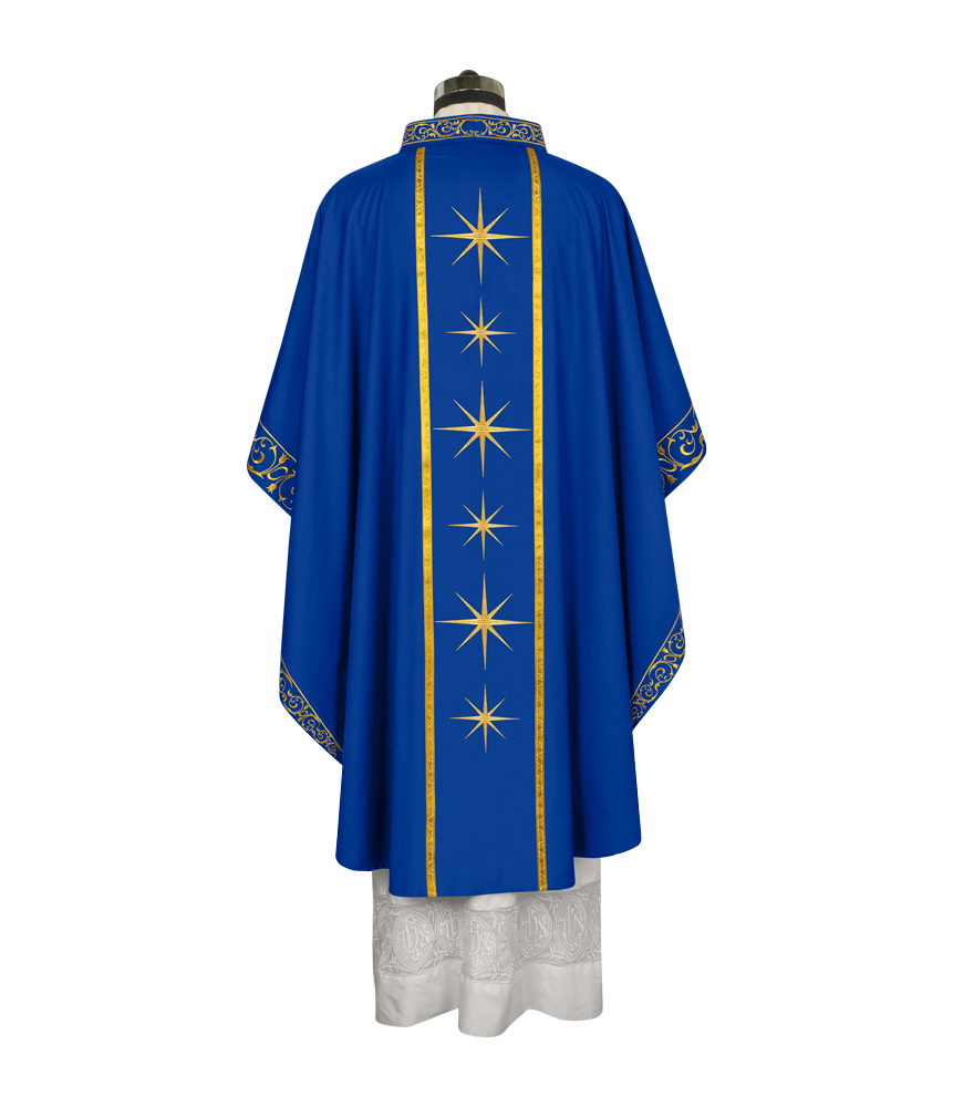 Liturgical Advent Chasuble with Radiant Star Motif