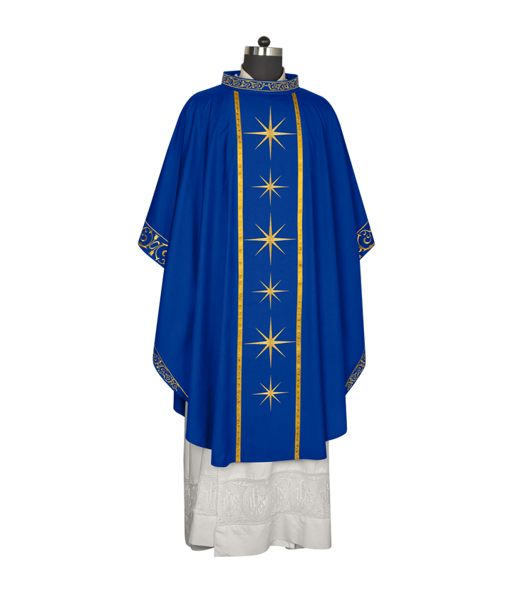 Liturgical Advent Chasuble with Radiant Star Motif