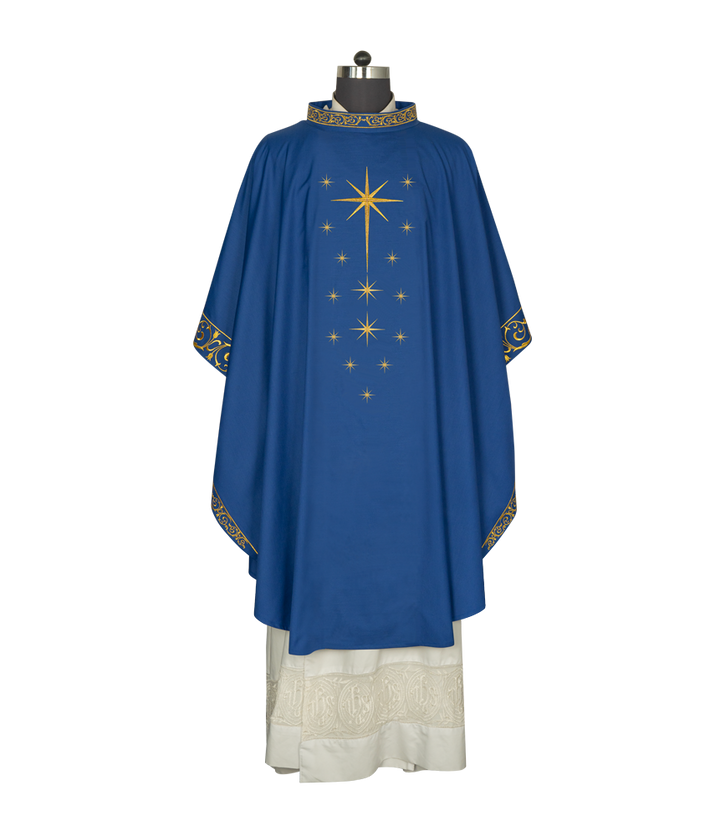Advent Eucharistic Chasuble with Star of Bethlehem Design