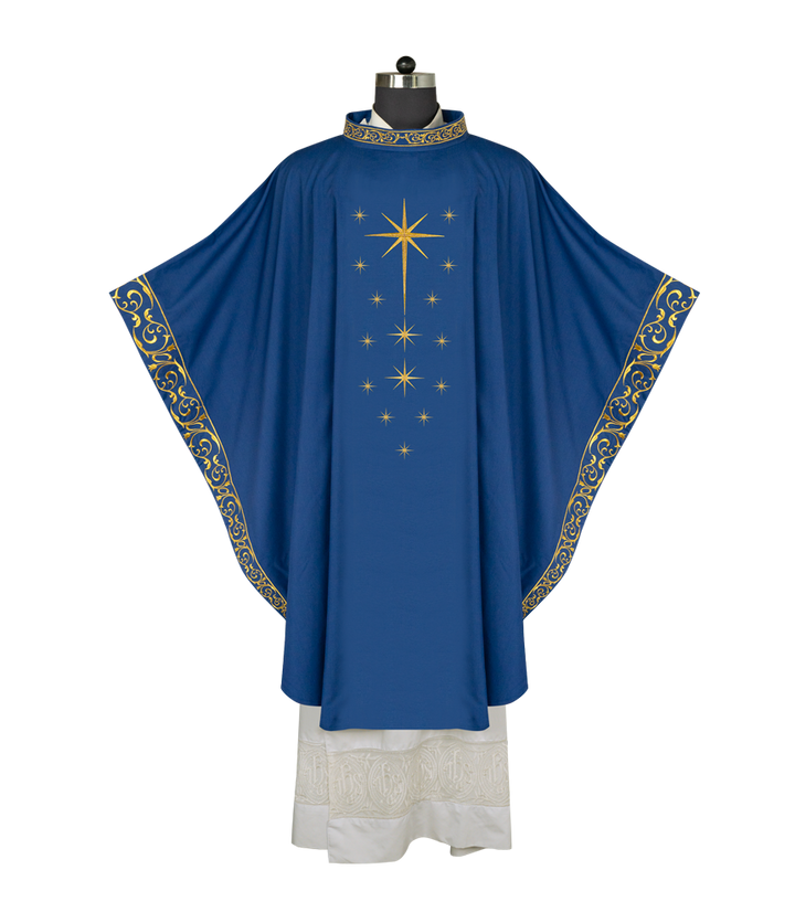 Advent Eucharistic Chasuble with Star of Bethlehem Design