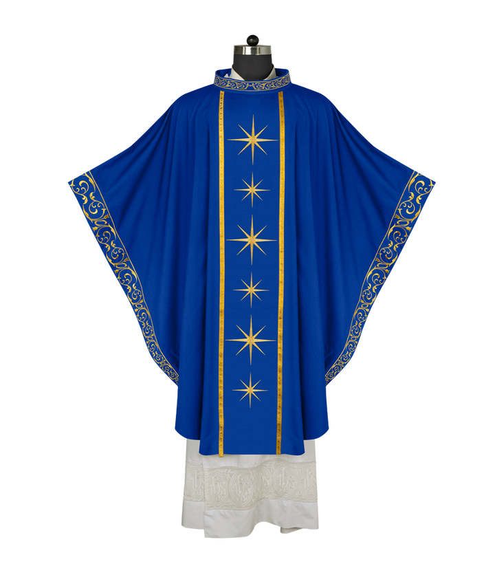 Liturgical Advent Chasuble with Radiant Star Motif