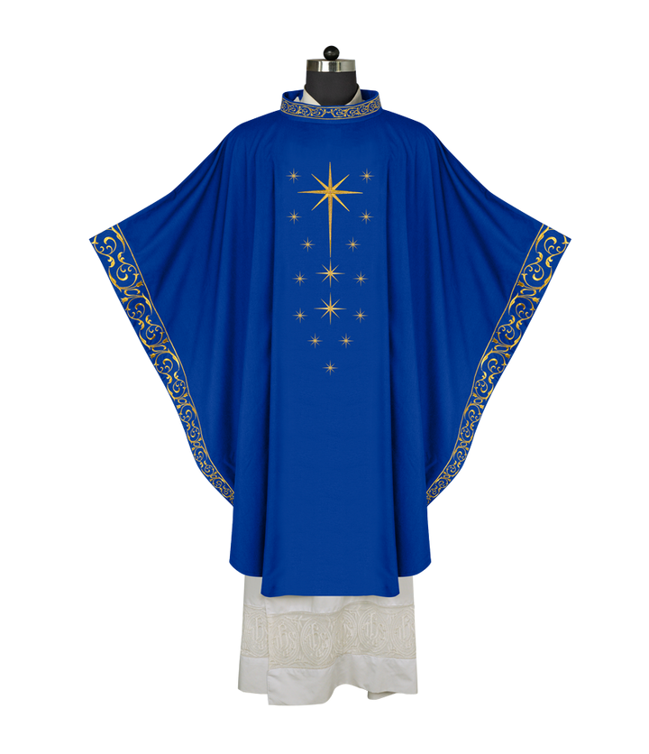 Advent Eucharistic Chasuble with Star of Bethlehem Design