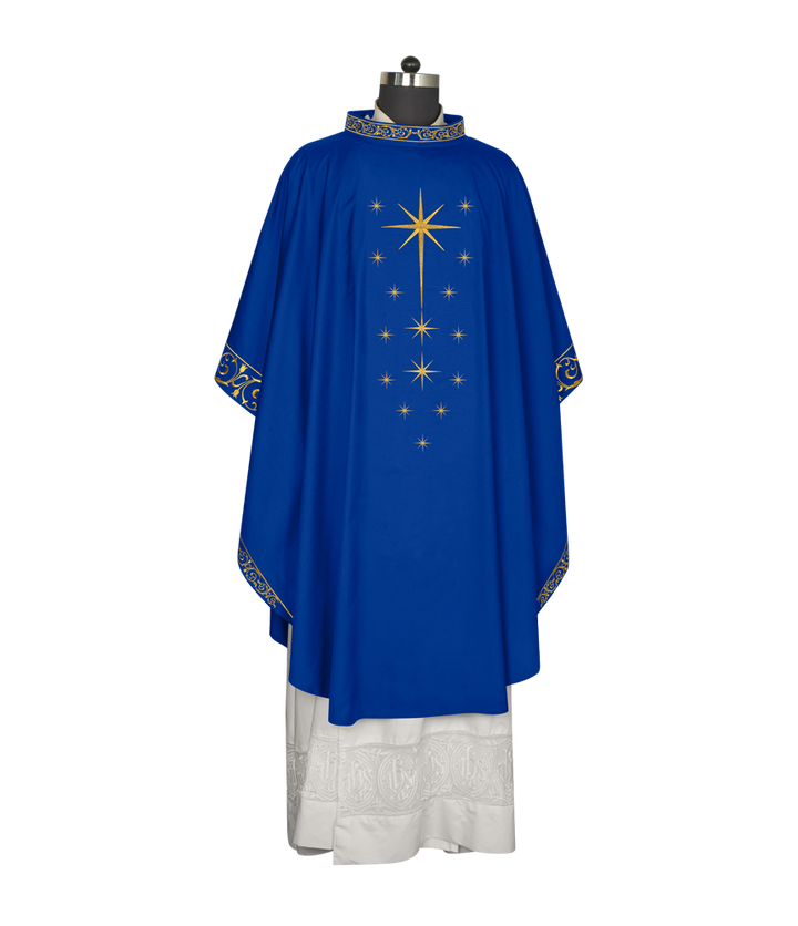 Advent Eucharistic Chasuble with Star of Bethlehem Design