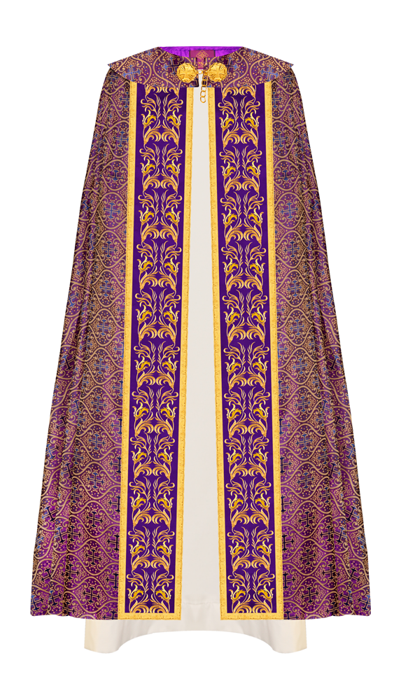 GOTHIC COPE EXECUTED WITH EMBROIDERED ORPHREY