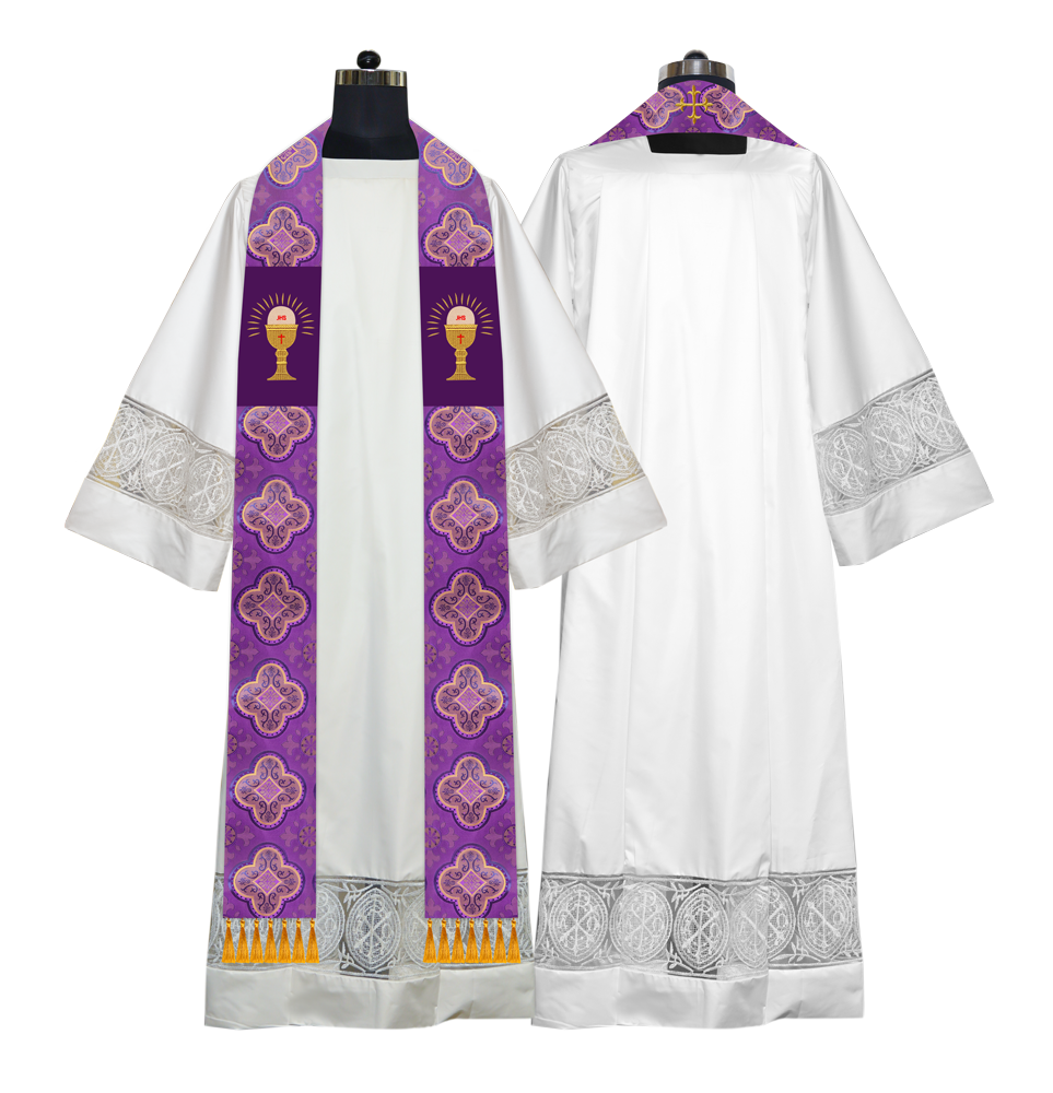 Embroidered Priest Stole with Motif