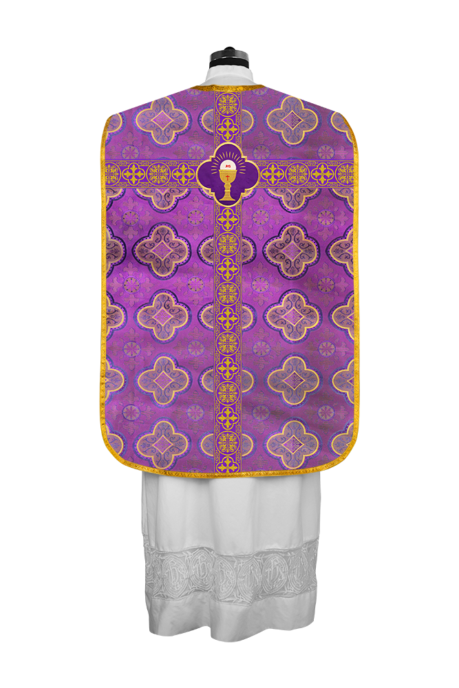 Roman Chasuble Fiddleback with Braided Trims