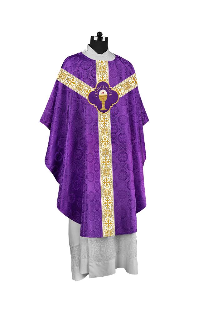Gothic Chasuble with Woven Braided Orphrey Detailing