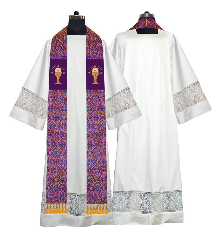 Embroidered Priest Stole with Motif