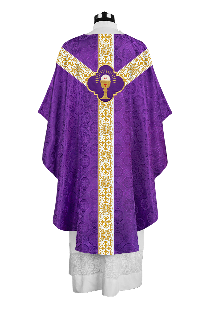 Gothic Chasuble with Woven Braided Orphrey Detailing