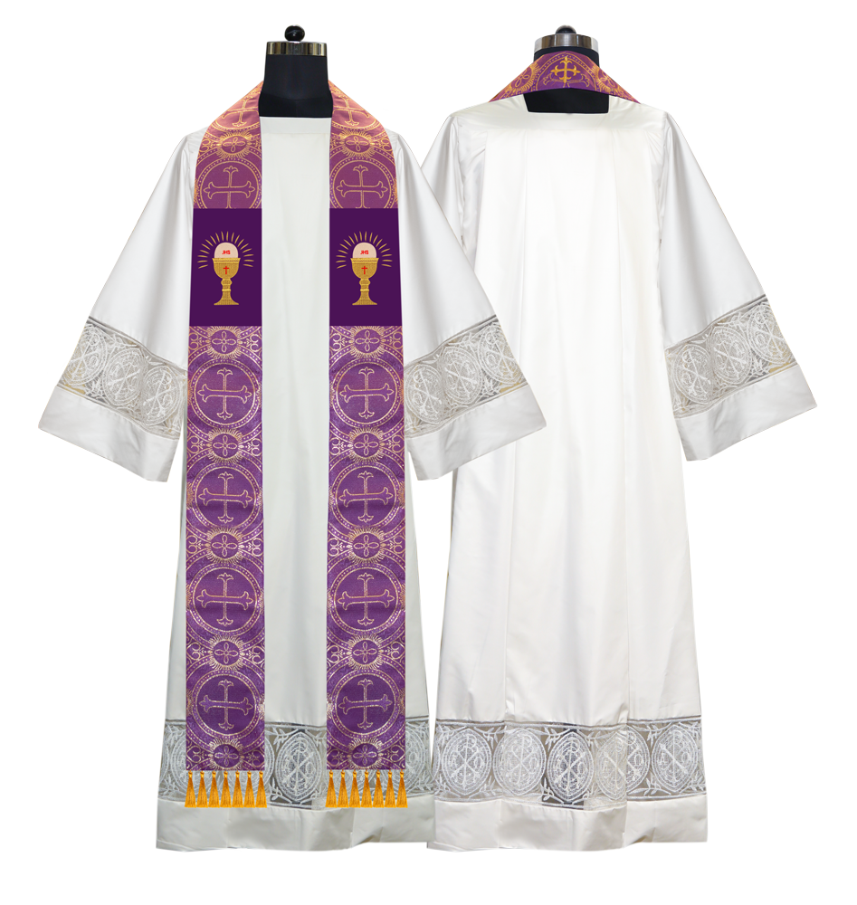 Embroidered Priest Stole with Motif