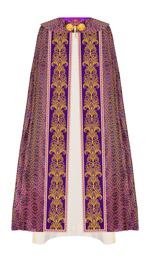 Gothic Cope vestments with Spiritual Motifs and Trims