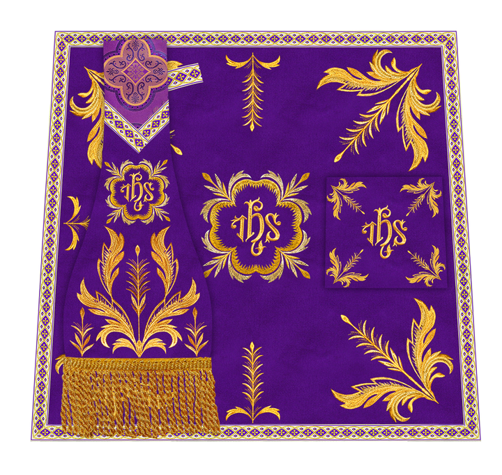 Mass Set Vestment with Embroidery Trims