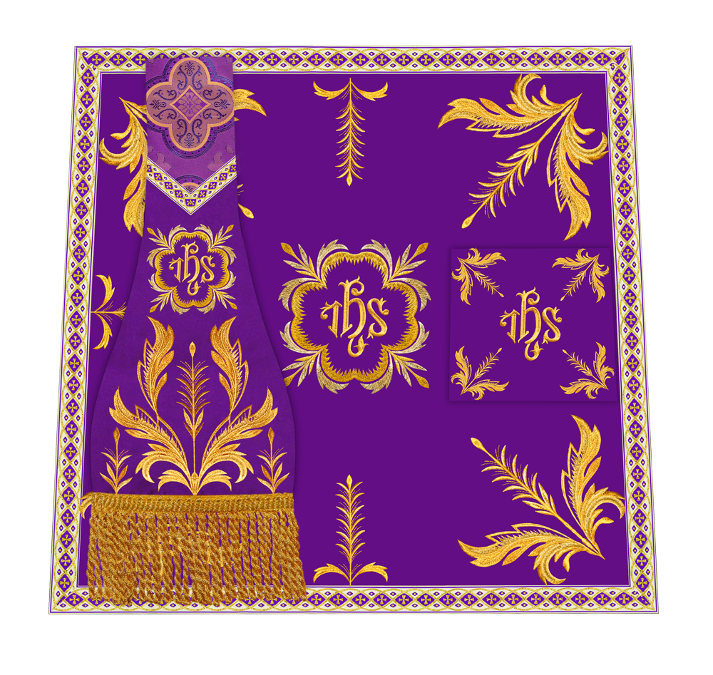 Mass Set Vestment with Embroidery Trims