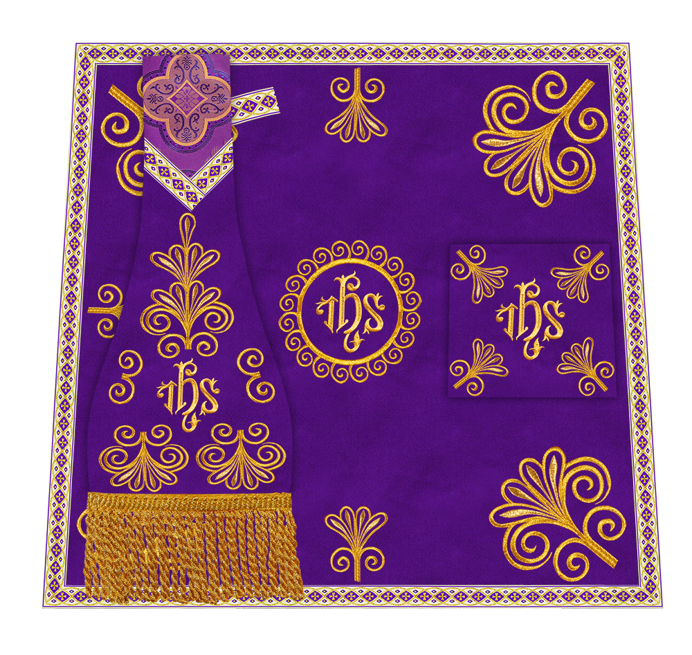 Ornate Embroidery Mass Set with Motif