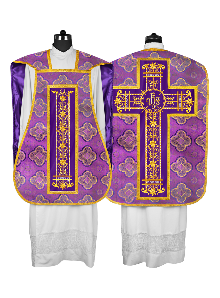 Roman embroidered chasuble vestment - Contemporary collection