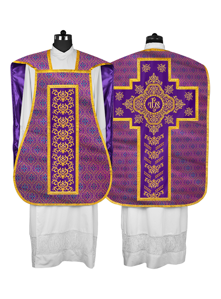 Fiddleback Vestment with Embroidered Orphrey