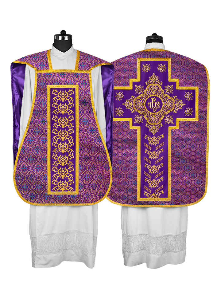 Fiddleback Vestment with Embroidered Orphrey