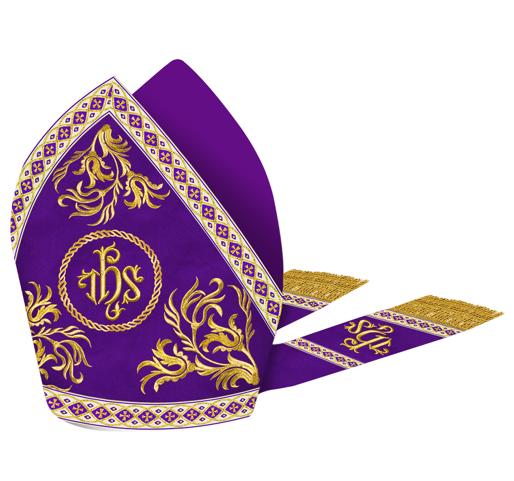Roman Mitre with Liturgical Motif and Trims